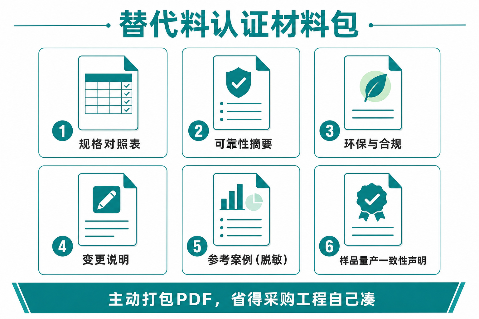 替代料认证材料包:建议六类文件