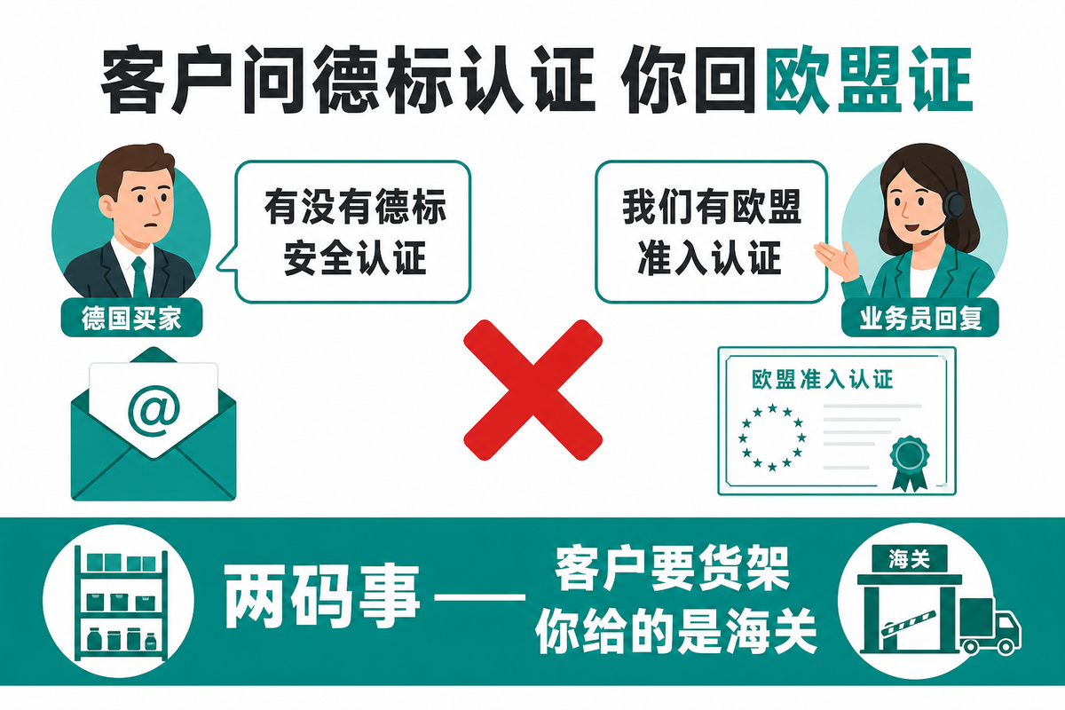 客户问GS认证，你回CE——德国客户为什么已读不回