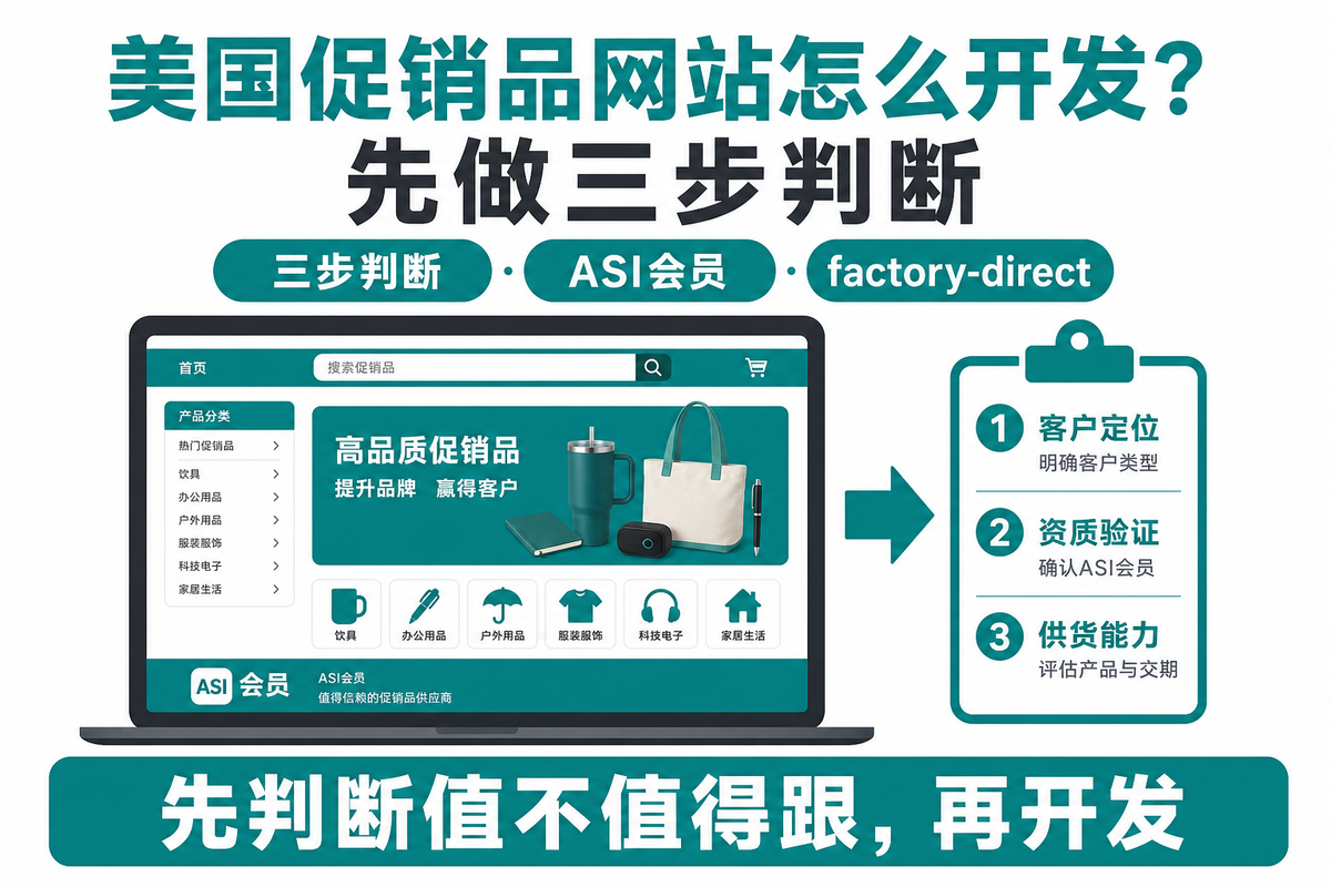 美国促销品网站怎么开发？先做三步判断