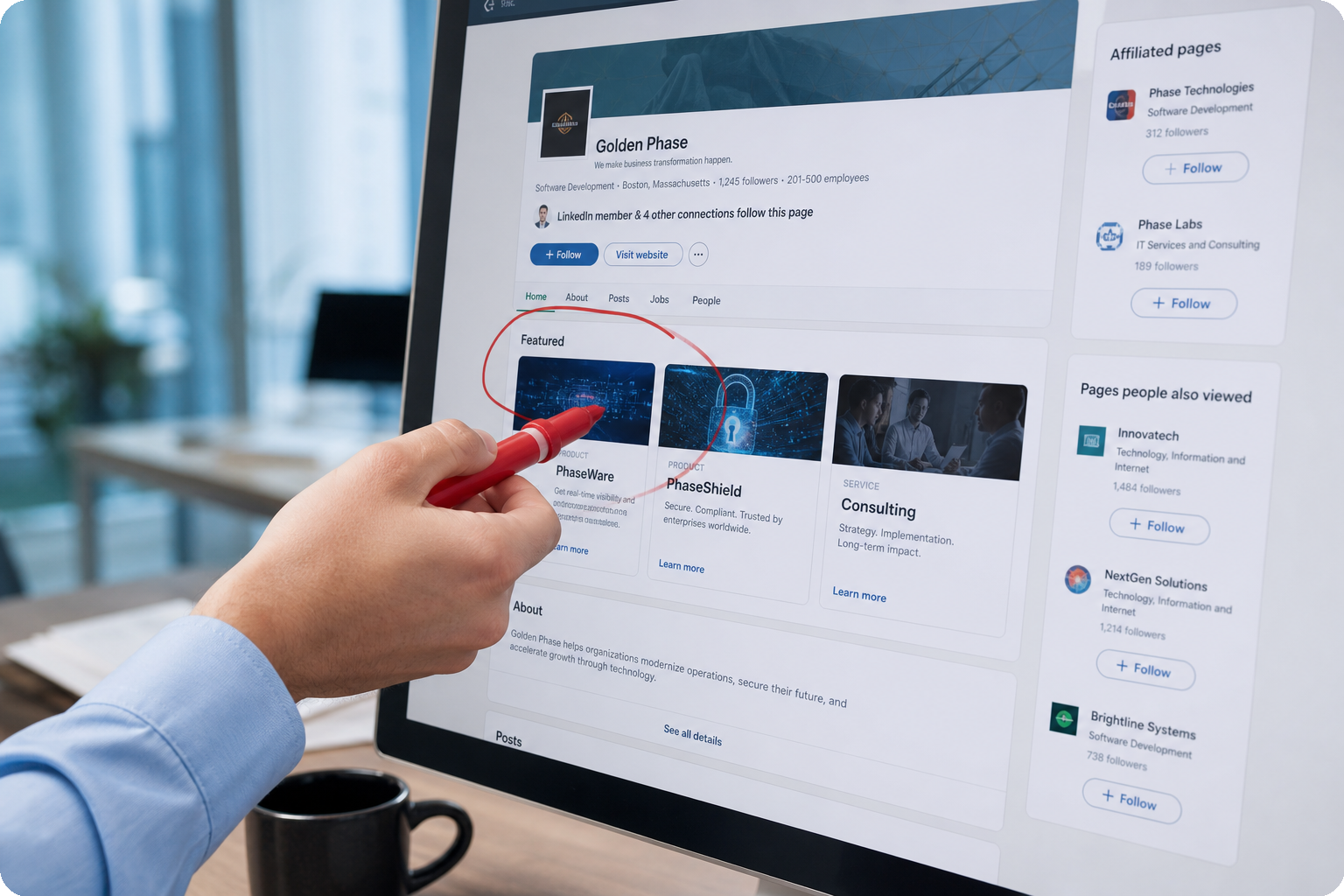 LinkedIn没人回？先查公司页这三个地方——封面、About、Featured