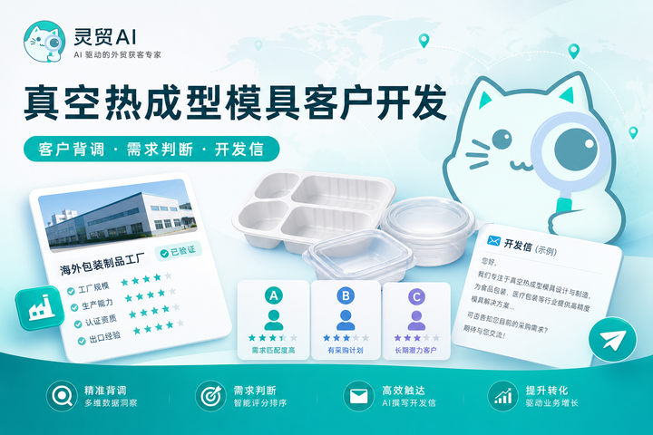灵贸AI最佳实践案例分析：真空热成型模具厂如何判断海外包装厂是否有模具需求